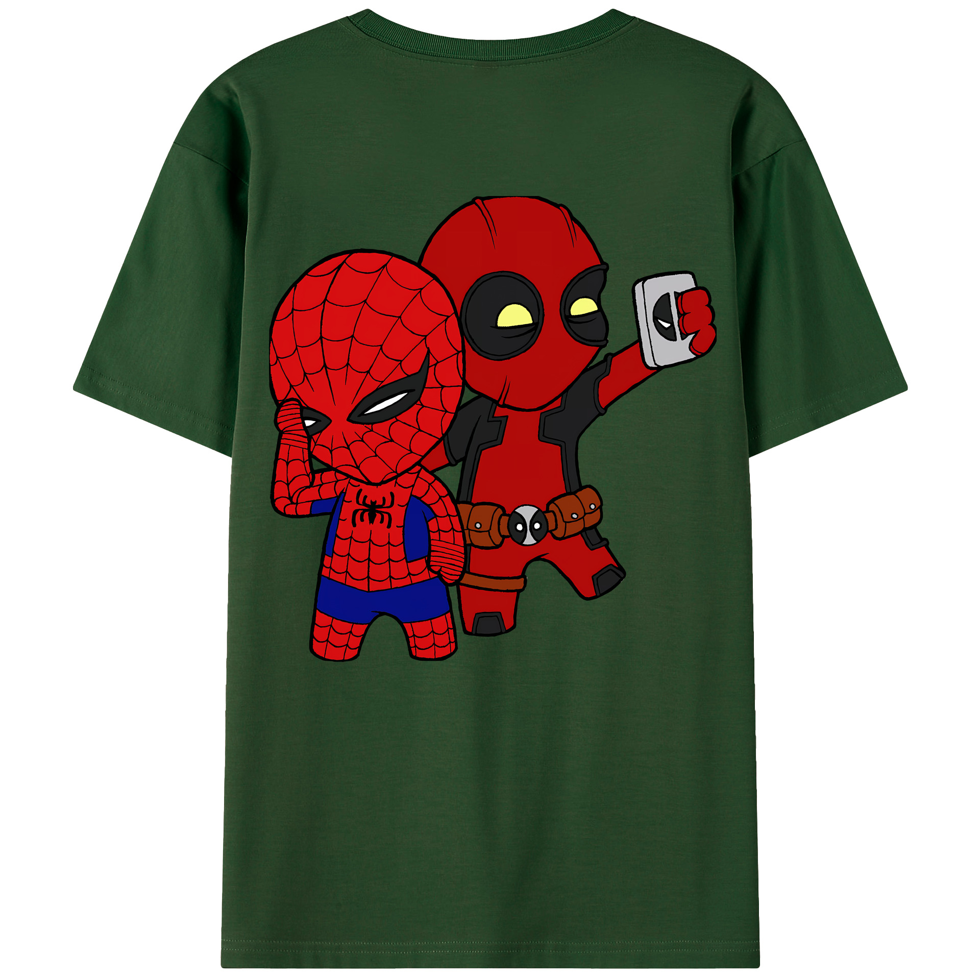 （画像用） Deadpool デッドプール 綿100％半袖Tシャツ（背面プリント）